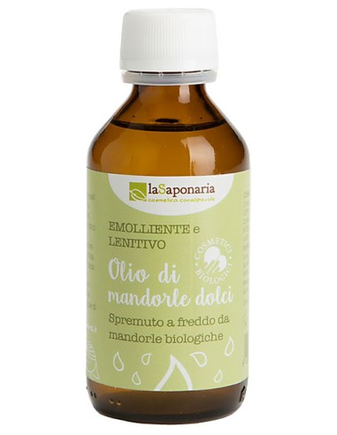 Olio di Mandorle Dolci Bio Emolliente, Nutritivo, Addolcente(100ml) La Saponaria