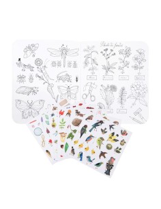 Album da colorare con Stickers Botanista - Colouring Book 148 adesivi - Moulin Roty - Le Jardin - Le 4 stagioni 3