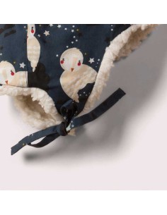 Cappellino in Sherpa e Popeline - Gufi - Winter Owls -... 2