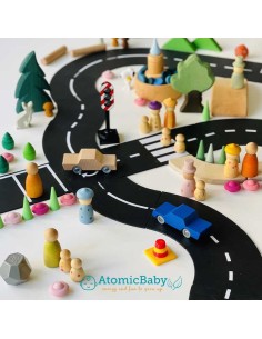 Automobilina di legno - Back & Forth Car - Waytoplay® - Blu 2