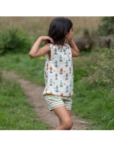 pantaloncini bambina cotone bio little green radicals 2