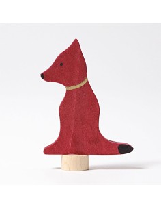 cane figura decorativa in legno per spirale dell'avvento grimms