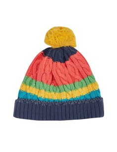 Cappello con pon pon lavorato a trecce - Verde Acqua e...