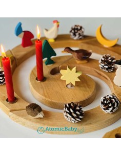 Stella di Legno - Figurina decorativa per Corona dell'Avvento e Spirale del Compleanno - Grimm's 2