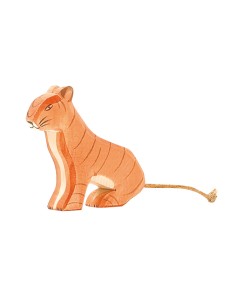 Tigre adulta seduta - Gioco Steineriano - In legno... 2