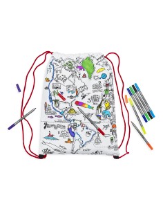 gioco ecologico zainetto campeggio meraviglie del mondo eat sleep doodle